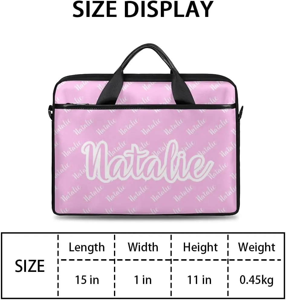 Personalized Name Laptop Bag Case Briefcases for Man Woman, Custom Computer Cases for Laptops, Tablet Shoulder Bag