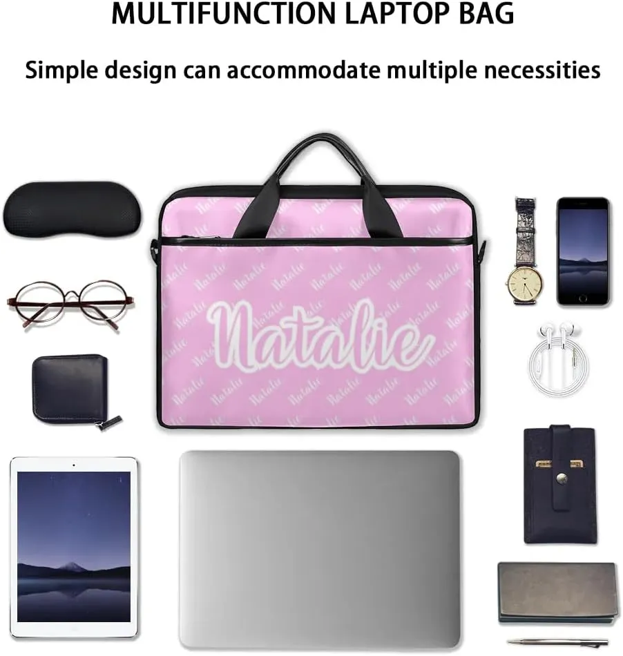 Personalized Name Laptop Bag Case Briefcases for Man Woman, Custom Computer Cases for Laptops, Tablet Shoulder Bag