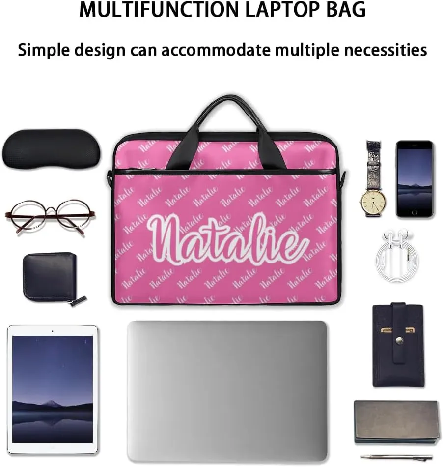 Personalized Name Laptop Bag Case Briefcases for Man Woman, Custom Computer Cases for Laptops, Tablet Shoulder Bag