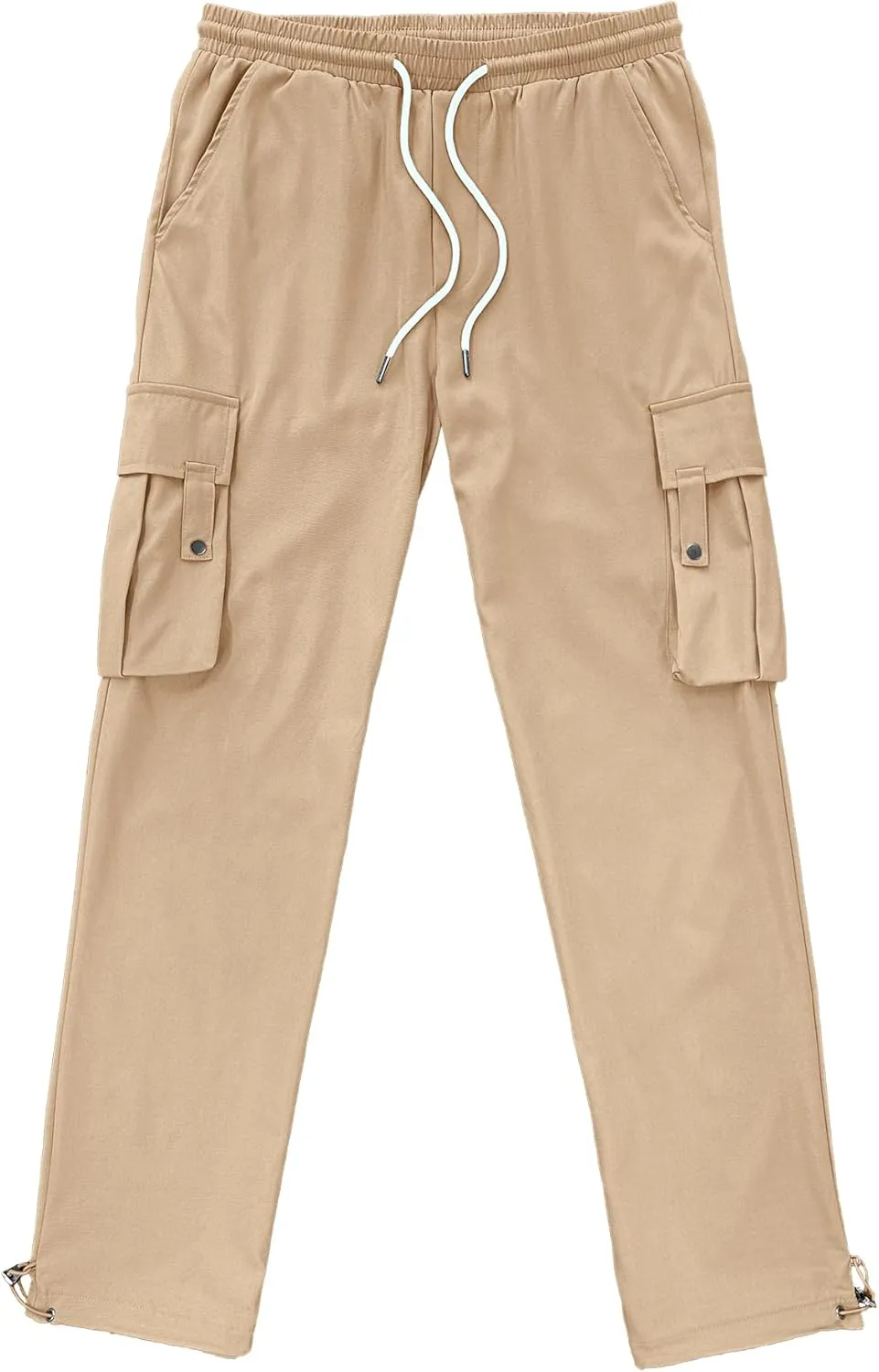 PLEPAN Men's Casual Cargo Pants Stretch Sweatpants Streetwear Trousers Hiking Drawstring Elastic Waist Workout Joggers
