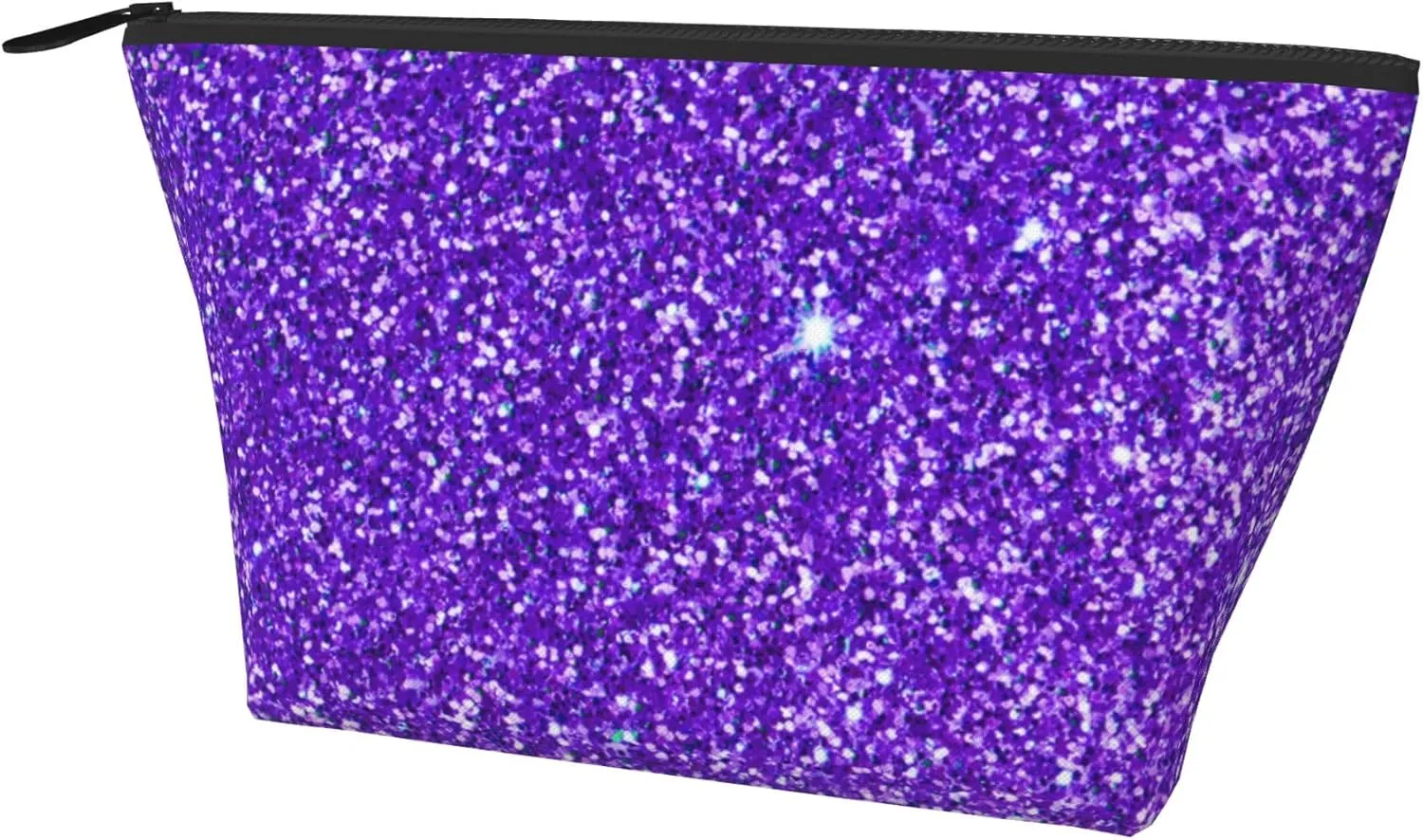 purple Glitter Sparkle texture Cosmetic Bags For Women Small Makeup Bag For Purse Travel Toiletry Bag Accessories Organizer Zipper Pouch Gift Idea