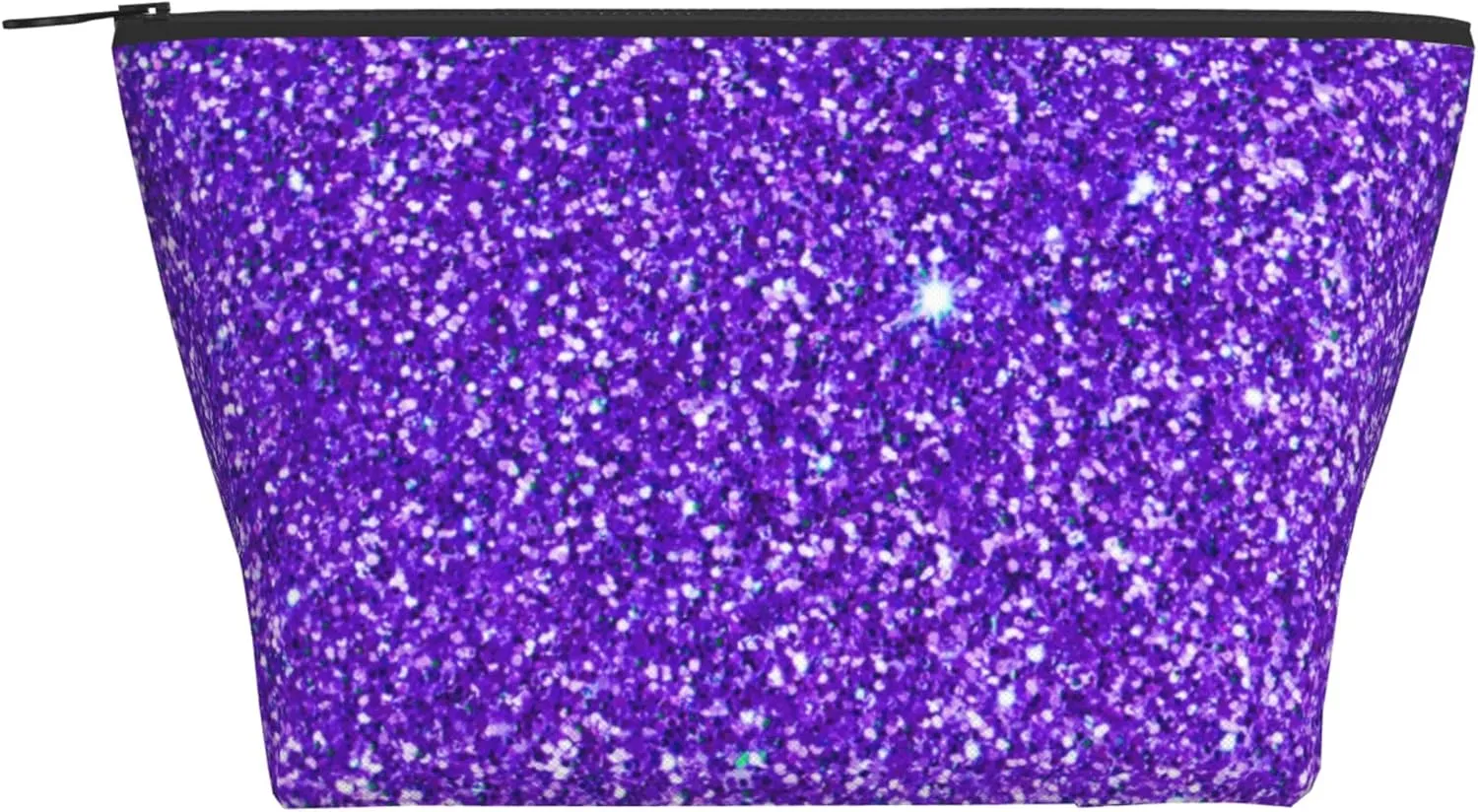 purple Glitter Sparkle texture Cosmetic Bags For Women Small Makeup Bag For Purse Travel Toiletry Bag Accessories Organizer Zipper Pouch Gift Idea