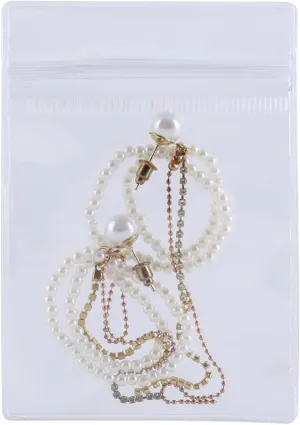 PVC Antioxidant Jewelry Storage Pouches Bracelets Necklaces Earrings Rings Storage Bags (CLEAR, 2.8 * 3.9)