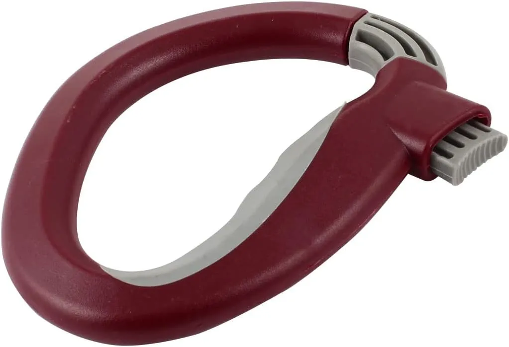 Qtqgoitem Plastic D Shape Bags Locks Carrying Grip Handle Red Gray (model: b37 47a 1f7 669 10f)