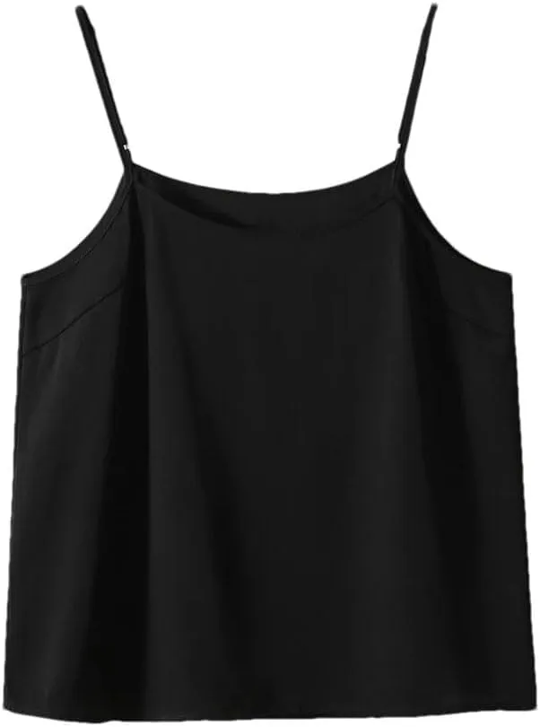 Rfmfkkg Women Silk Camisole Sleeveless V Neck Solid Spaghetti Straps Camis Tank Tops