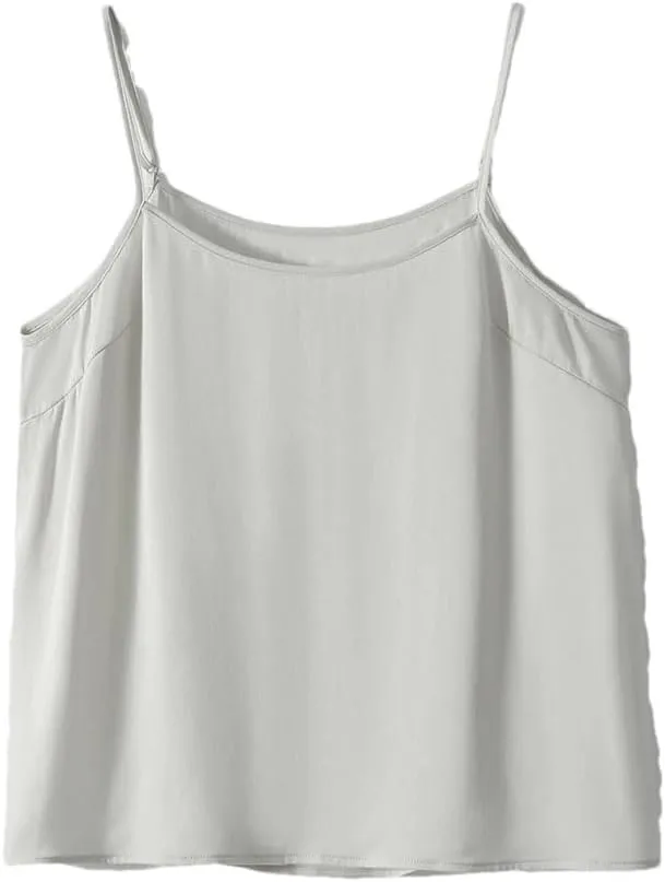 Rfmfkkg Women Silk Camisole Sleeveless V Neck Solid Spaghetti Straps Camis Tank Tops