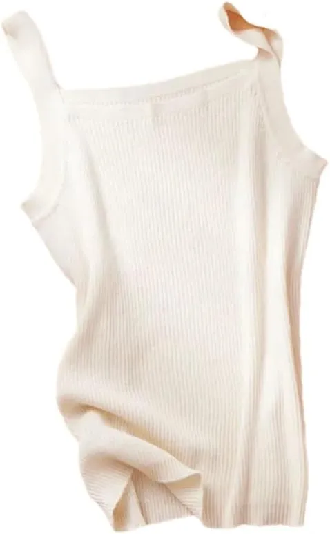 Rfmfkkg Women'S Silk Cotton Camisole Vest Wide Shoulder Straps Bottom Top Tank Tops For Women