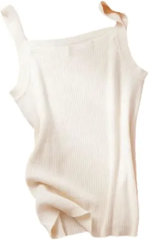 Rfmfkkg Women'S Silk Cotton Camisole Vest Wide Shoulder Straps Bottom Top Tank Tops For Women