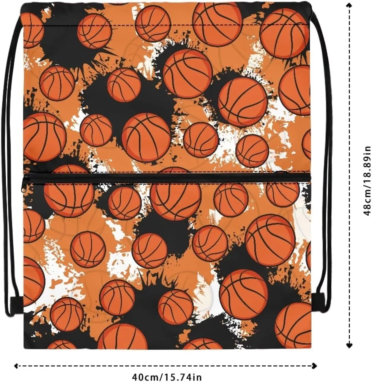 Rnyleeg Basketball Drawstring Backpack for Men Boys Portable Sports Gym Bag Lightweight Athletic Bag for Grandson Birthday Gifts