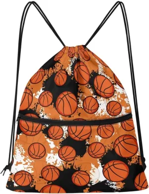 Rnyleeg Basketball Drawstring Backpack for Men Boys Portable Sports Gym Bag Lightweight Athletic Bag for Grandson Birthday Gifts