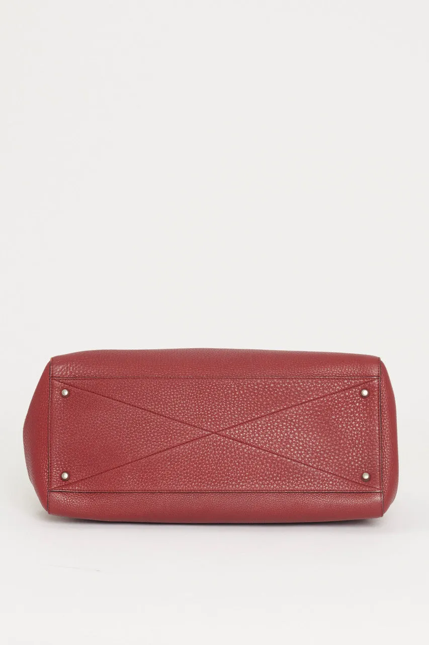 Ruby Red Big Apple Preowned  Top Handle Bag