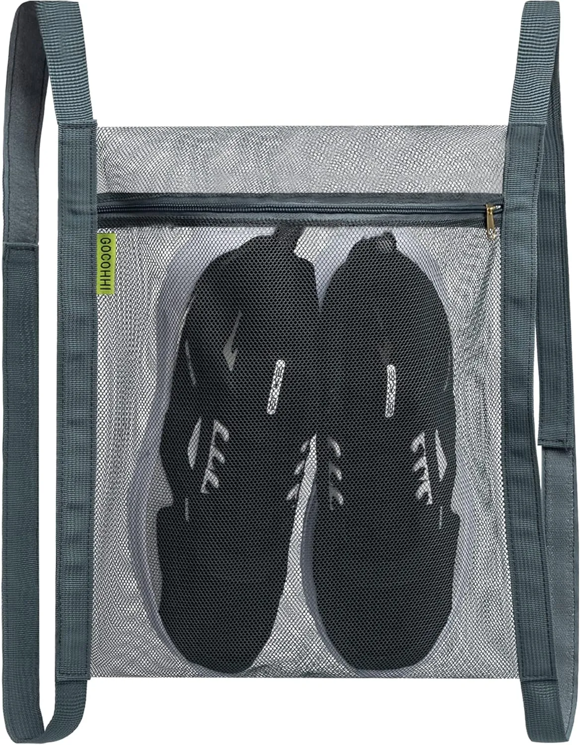 Shoe Dryer Bag, Sneaker Dry Net for Dryer, HoneyComber Mesh Bags with Zipper and Strap for Shoes, Laundry Reused Bag Tool, 15.7x13.8 Inches (1Pc Grey)