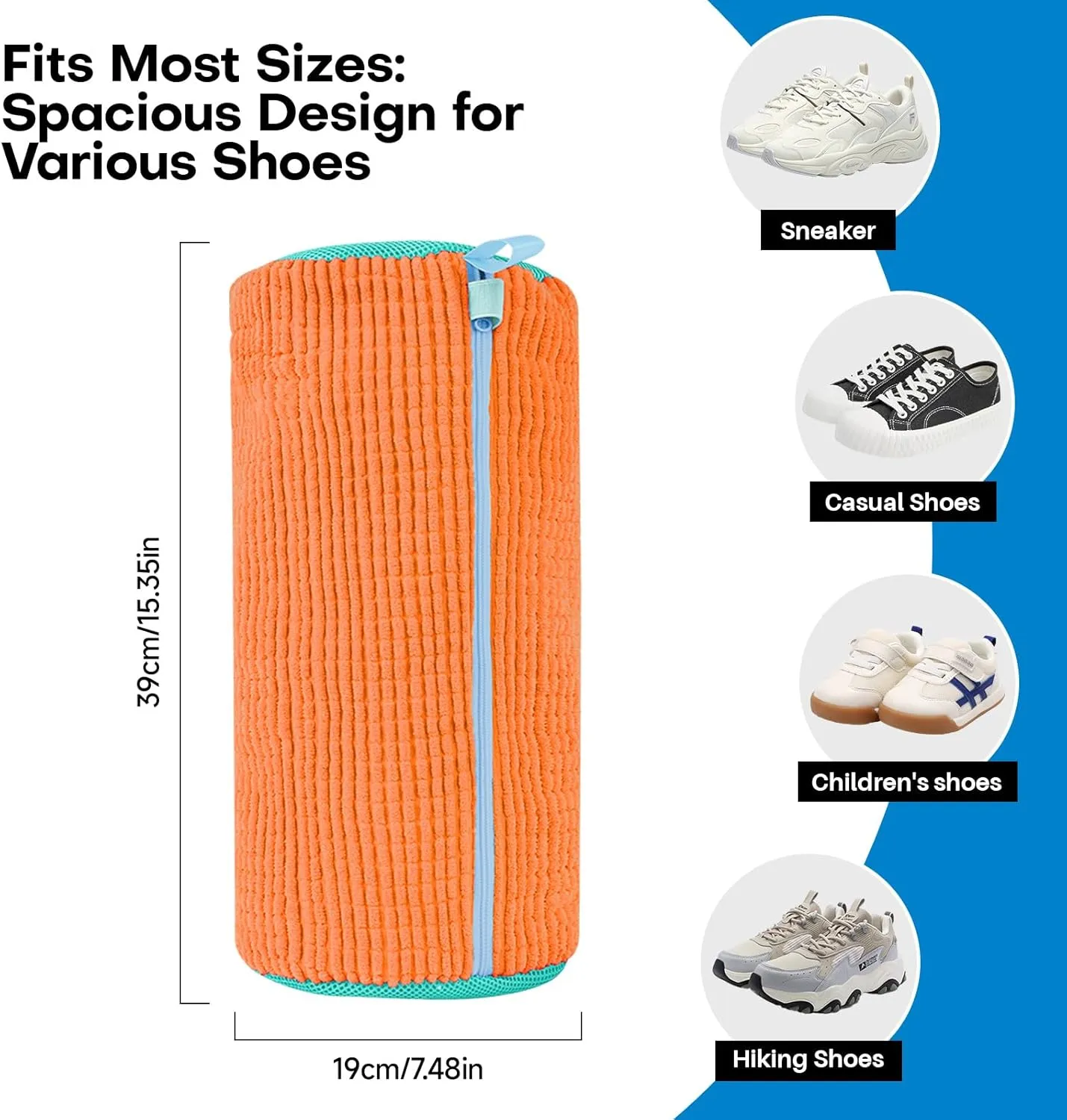 Shoe Washing Machine Bag: Laundry Shoe Bag for Washer and Dryer - 2pc Reusable Shoe Cleaning Bag for Sneaker Tennis Shoes Unstain Cleaner Kit(2 Pcs)