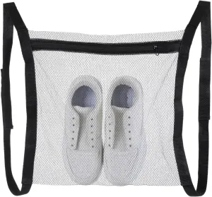Shoe Washing Machine Bag Laundry Shoe Bag Mesh Laundry Bags Sneaker Dry Bags with Strap and Zipper for Clothing Shoes(Black)