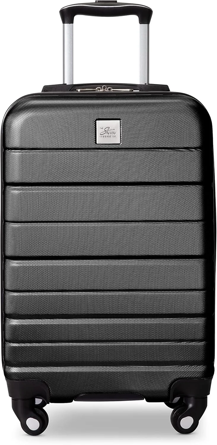 Skyway Epic 2.0 Hardside 4 Wheel Spinner, Lightweight Suitcase, Unisex, Stylish, Black, Carry-On 20-Inch
