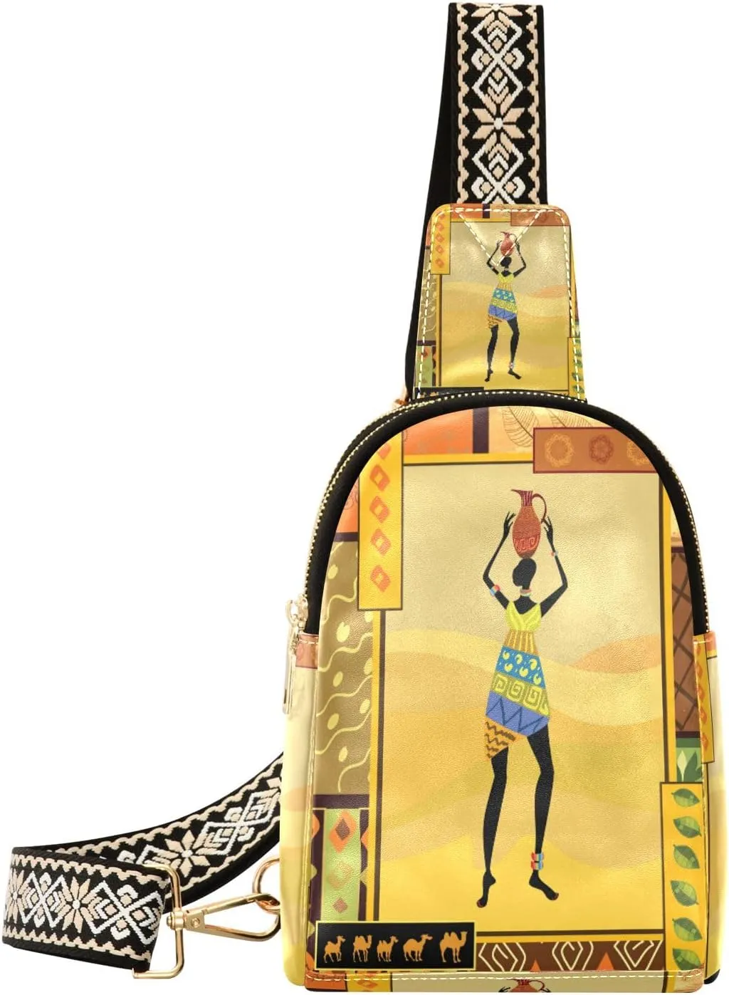 Small Sling Bag Waist Packs Leather Crossbody Packs Chest Bag Bottle Woman for Women Travel Belt Purse