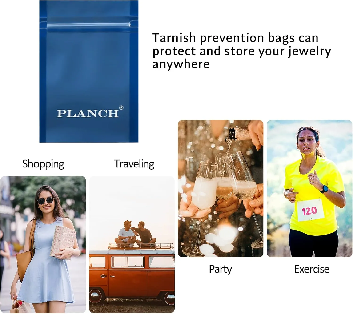 Small Ziplock Plastic Jewelry Bags: 30Pcs Mini Clear PVC Storage Baggies for Packaging Earrings Necklaces Rings - 3.83.9 inch (Dark Blue)