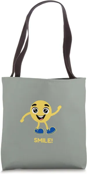 Smile Graphic - Yellow Character with Blue Shoes - fun gift Tote Bag