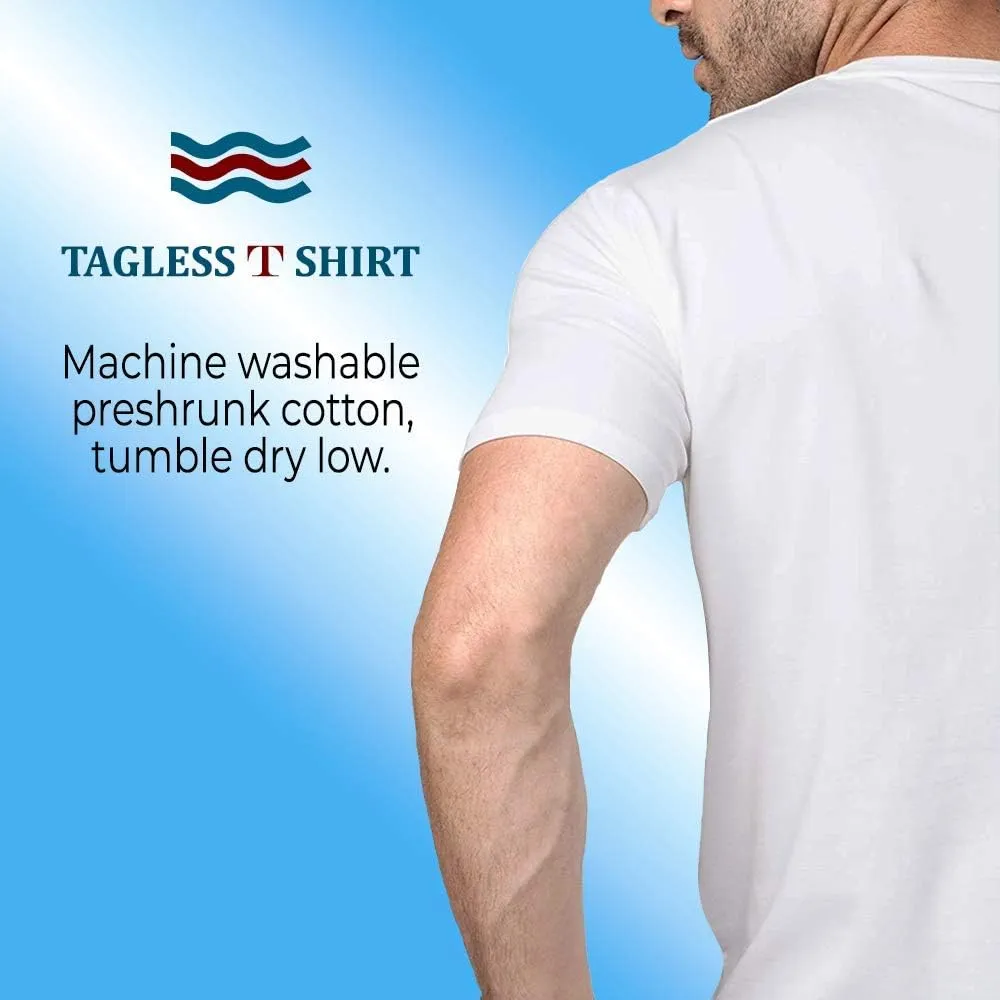 SOCKS'NBULK Men's Cotton Crew Neck Regular T-Shirts Bulk Short Sleeve Lightweight Tees Mix Colors