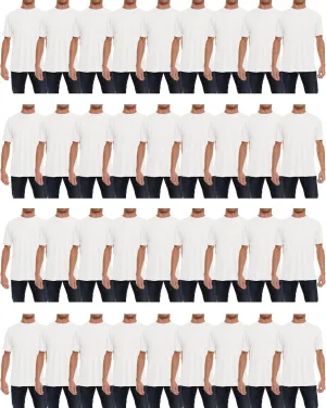 SOCKS'NBULK Men's Cotton Crew Neck Regular T-Shirts Bulk Short Sleeve Lightweight Tees Mix Colors
