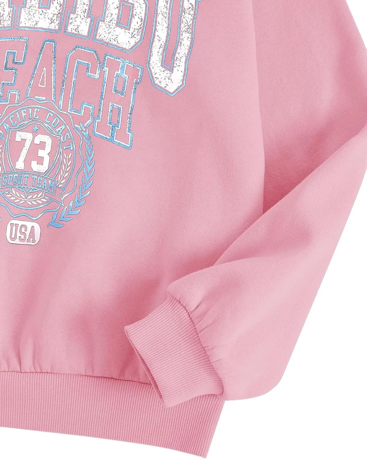 SOLY HUX Girl's Graphic Letter Print Sweatshirt Crewneck Long Sleeve Cute Drop Shoulder Pullover Tops