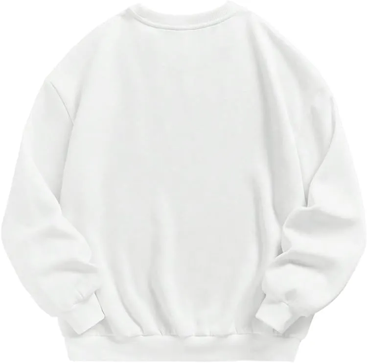SOLY HUX Girl's Graphic Letter Print Sweatshirt Crewneck Long Sleeve Cute Drop Shoulder Pullover Tops