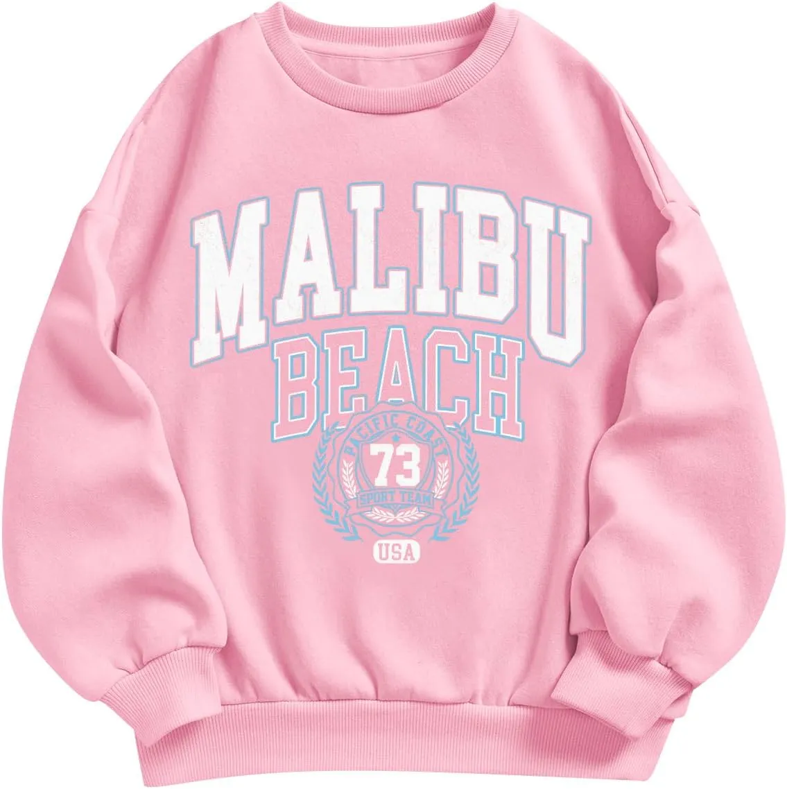 SOLY HUX Girl's Graphic Letter Print Sweatshirt Crewneck Long Sleeve Cute Drop Shoulder Pullover Tops