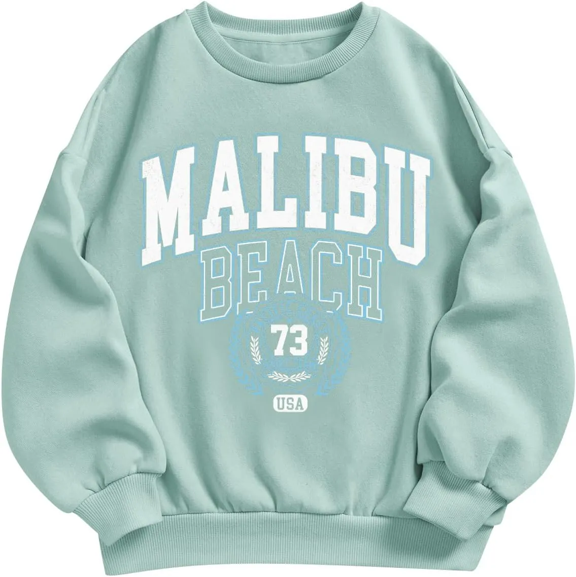 SOLY HUX Girl's Graphic Letter Print Sweatshirt Crewneck Long Sleeve Cute Drop Shoulder Pullover Tops