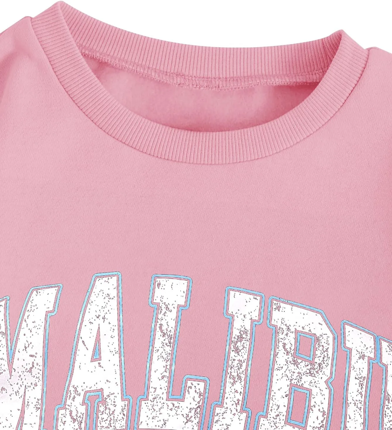 SOLY HUX Girl's Graphic Letter Print Sweatshirt Crewneck Long Sleeve Cute Drop Shoulder Pullover Tops