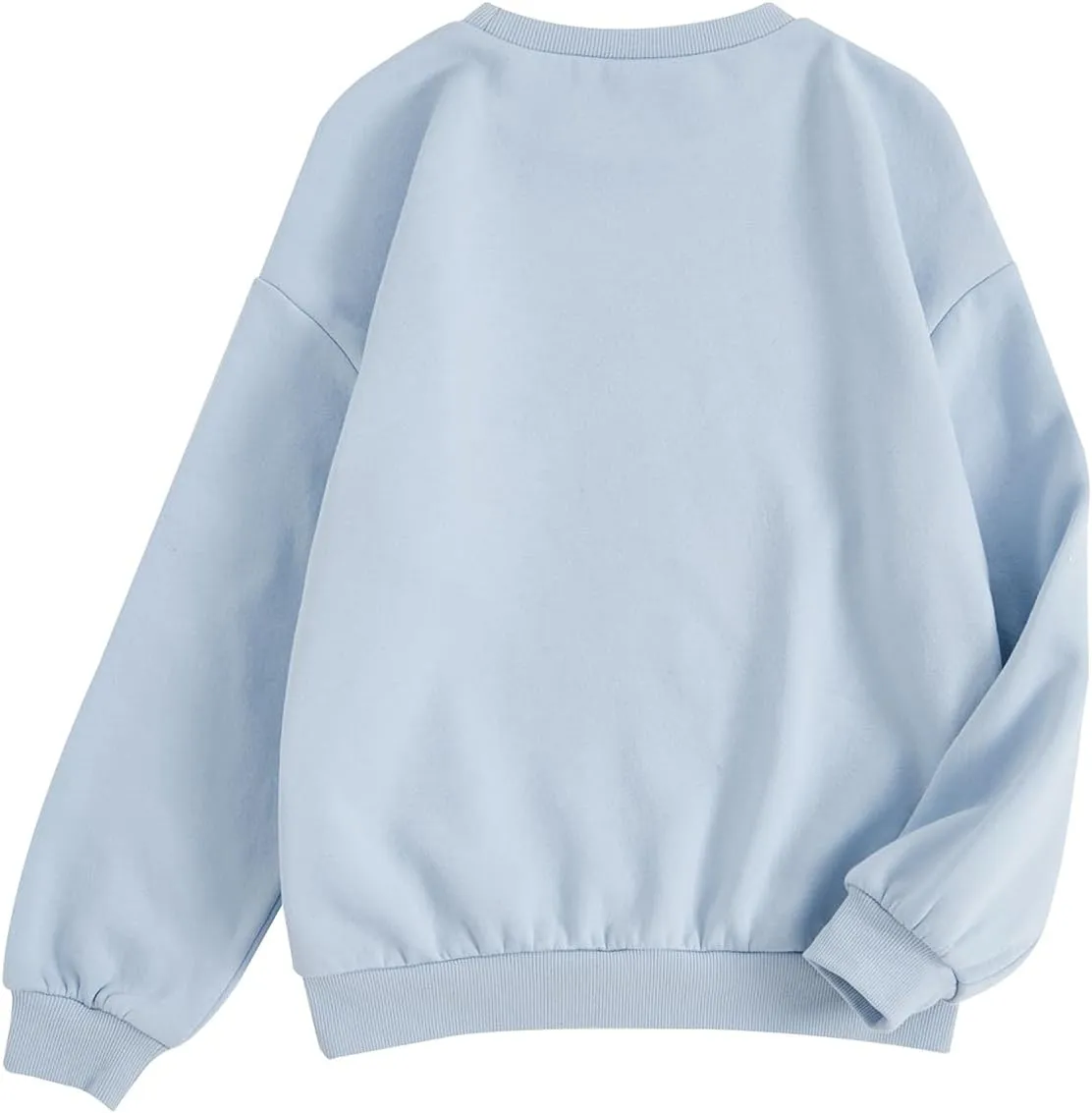 SOLY HUX Girl's Graphic Letter Print Sweatshirt Crewneck Long Sleeve Cute Drop Shoulder Pullover Tops