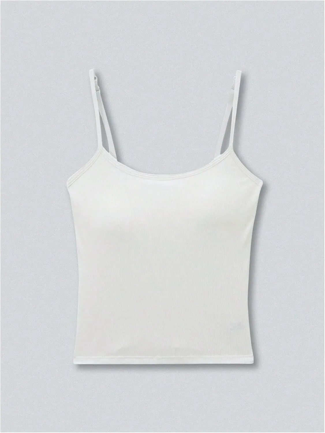 SOLY HUX Women's Basic Camisole Tops 3 Packs Padded Sleeveless Shirts Ribbed Knit Fitted Cami Top