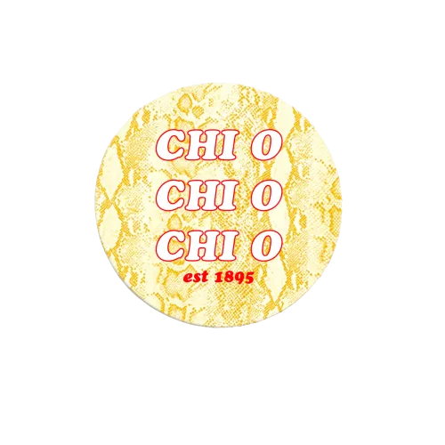 Sorority Snakeskin Button