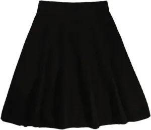 Spring Winter Pleated Knitted Skirt Women Elastic High Waist A-Line All-Match Party Mini Skirt