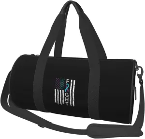 Suicide Prevention Awareness Convertible Garment Bag with Shoulder Strap, Carry on Garment Duffel Bag for Men Women - Rolling Foldable for Travel Luggage Bags (Black)