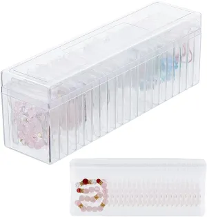 SUPERFINDINGS Plastic Jewelry Organizer With 20PCS PVC Zip Lock Bags and 1PC Jewelry Box Portable Clear Earring Storage Organizer for Rings Earrings Necklaces Bracelets