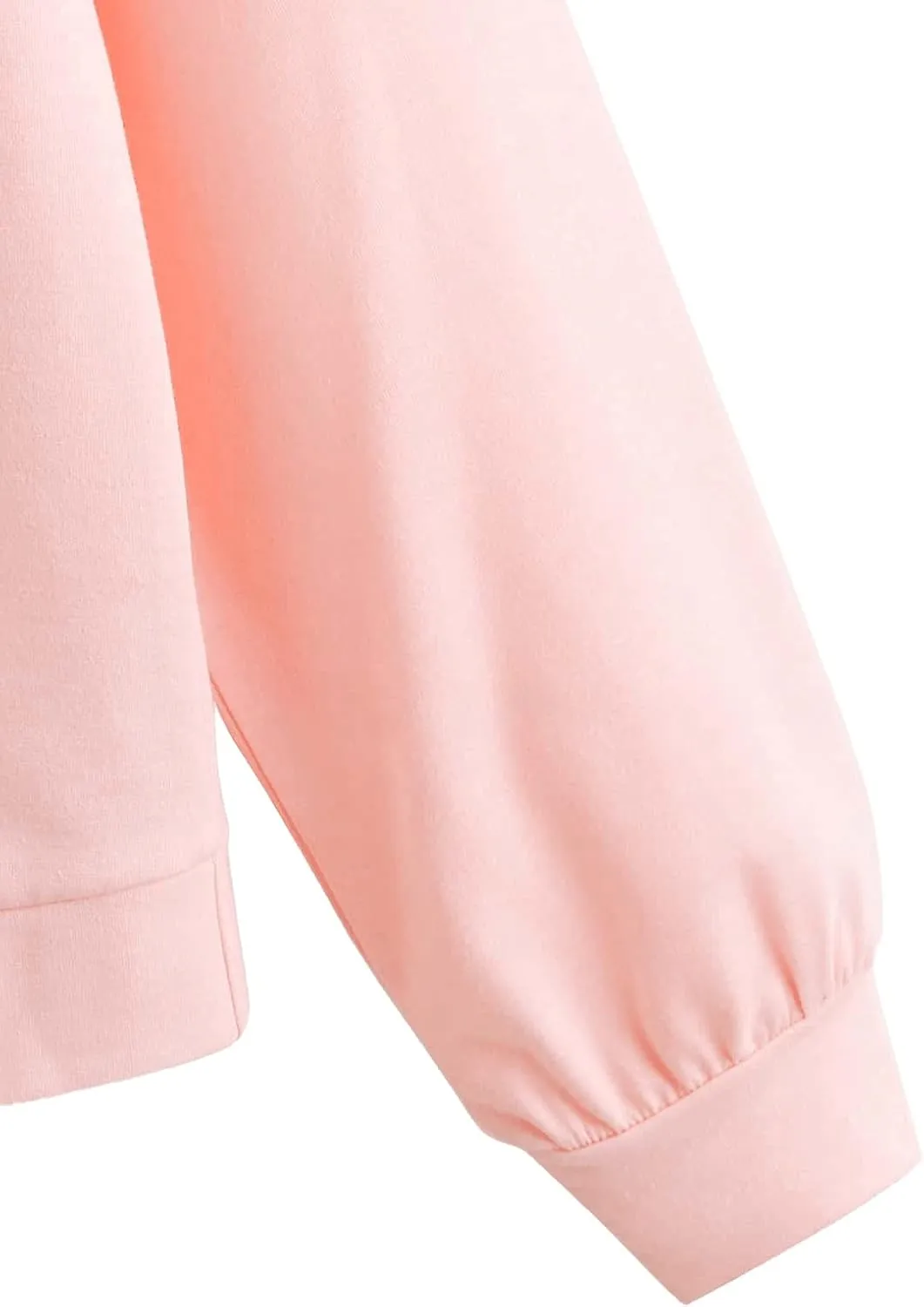 SweatyRocks Women's Contrast Collar Drop Shoulder Casual Long Sleeve Pullover Sweatshirt Tops