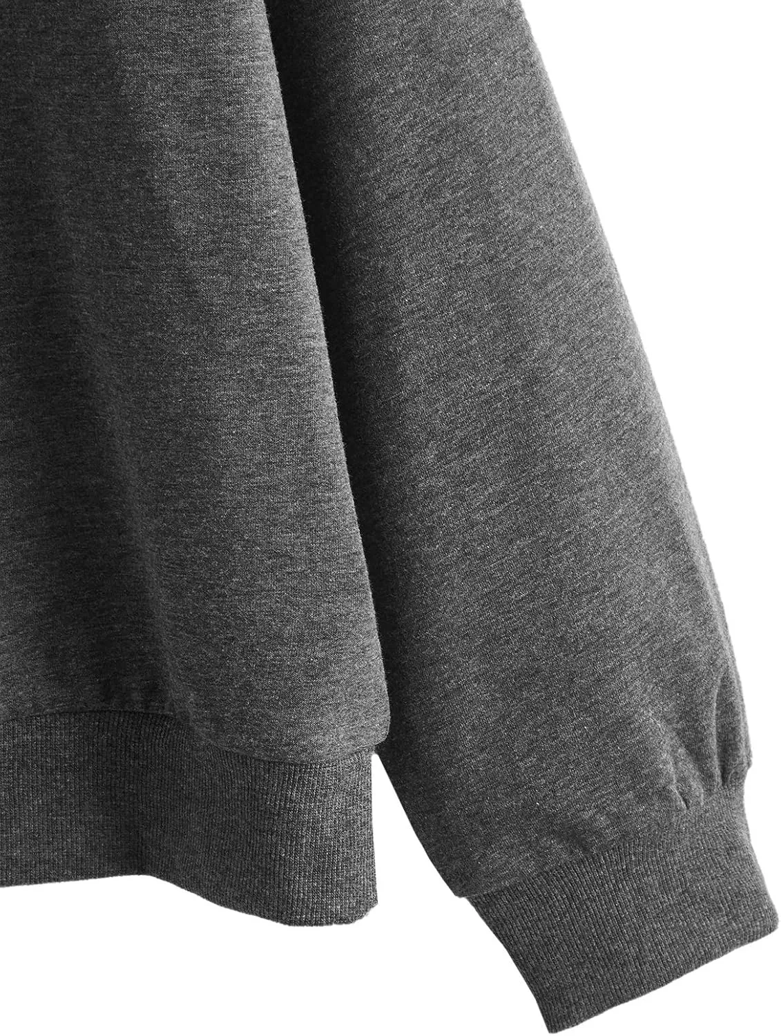 SweatyRocks Women's Contrast Collar Drop Shoulder Casual Long Sleeve Pullover Sweatshirt Tops