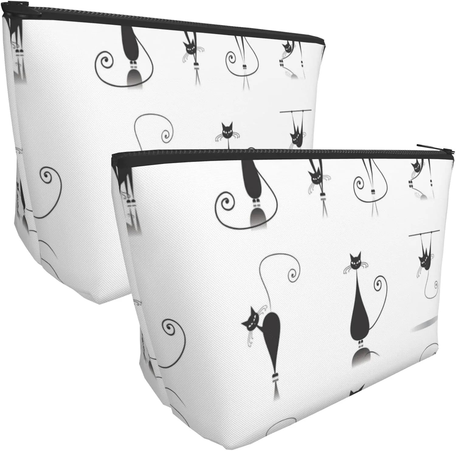 SWEET TANG Makeup Bag Black Cats Cosmetic Bags for Women Toiletry Travel Organizer Portable Make Up Bags for Christmas Birthday Gifts