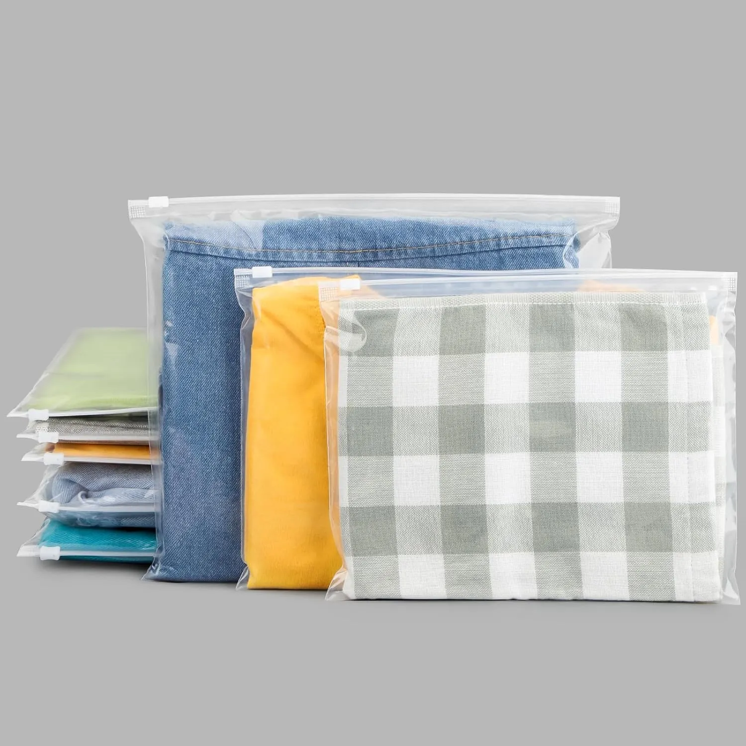 Swimsuit Bags Storage Clear, Clothing Packaging Bags for Bikini, Swimwear, Bathing Suit Storage, T Shirt Packaging, 10x8 inch, Pack of 25, 3 Mil with Vent Holes