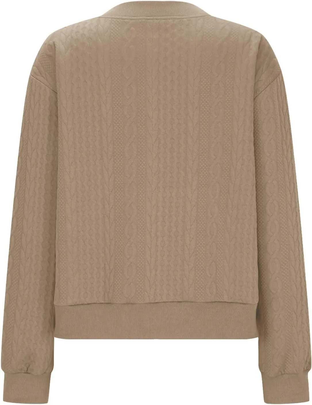 TANGNADE Women's Oversized Zip Up Sweatshirts Sweater Fall Outfits Casual Loose Knit Jackets with Pocket Cardigan Blouse
