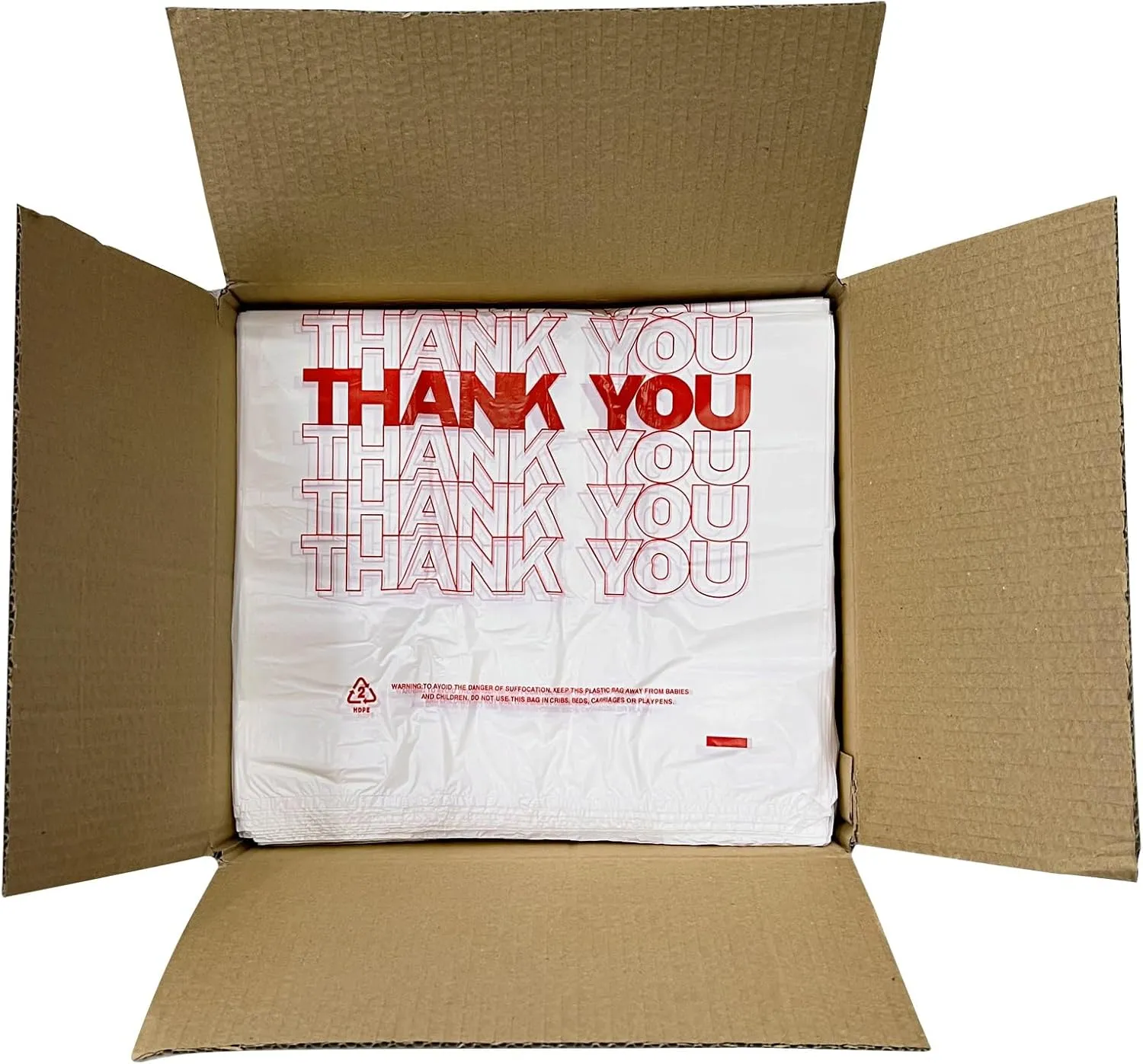 TashiBox [350 Count Thank You plastic bags/T-shirt Bags/Shopping Bags/Disposable Grocery Bags(11.5" X 6.25" X 21") 15mic, 0.6 Mil