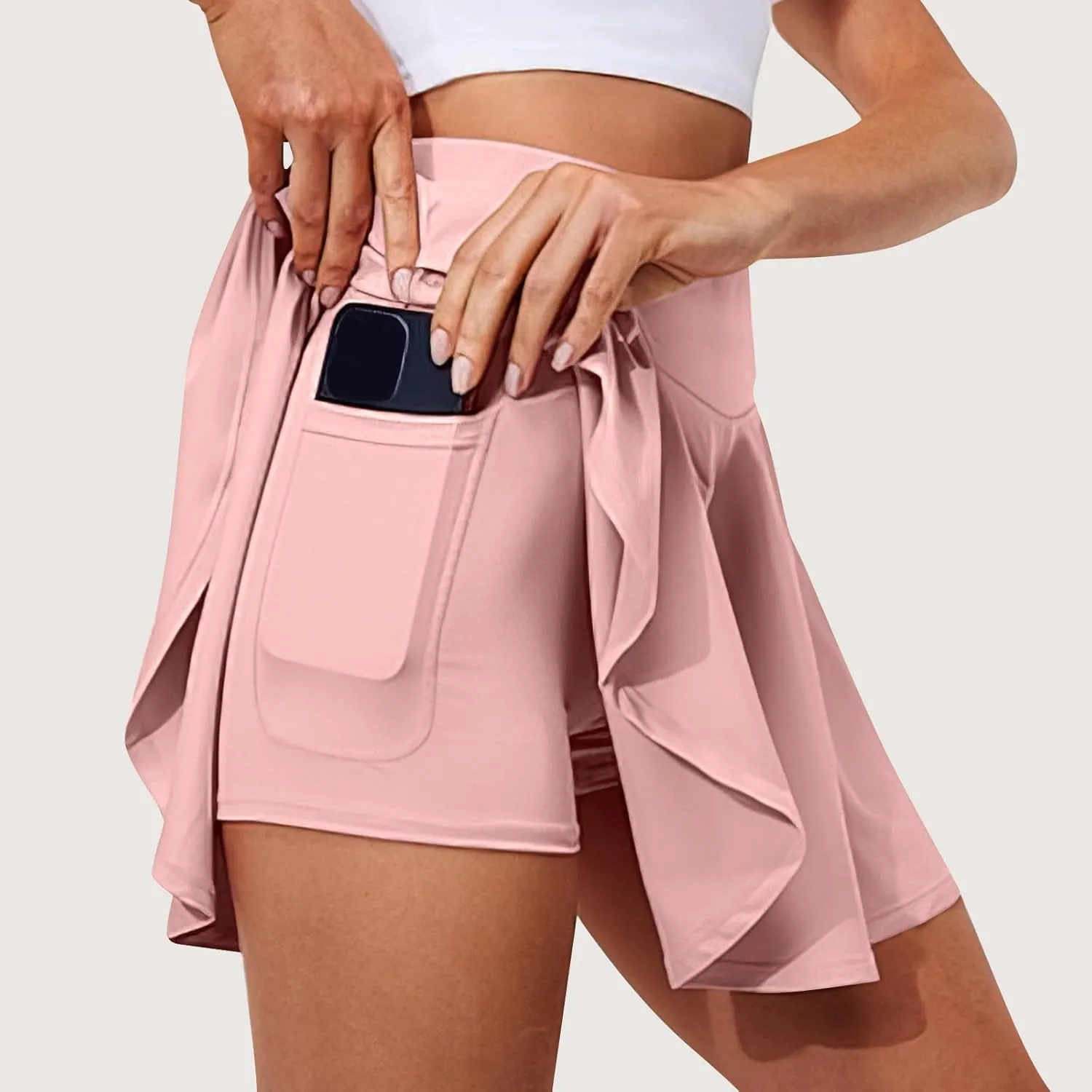 Tennis Skirts for Women with Shorts Tummy Control Stretch Pleated Golf Skirts Athletic Skorts with Pockets