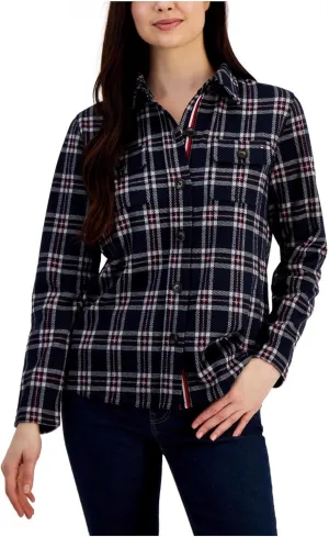 Tommy Hilfiger Womens Knit Shirt Jacket