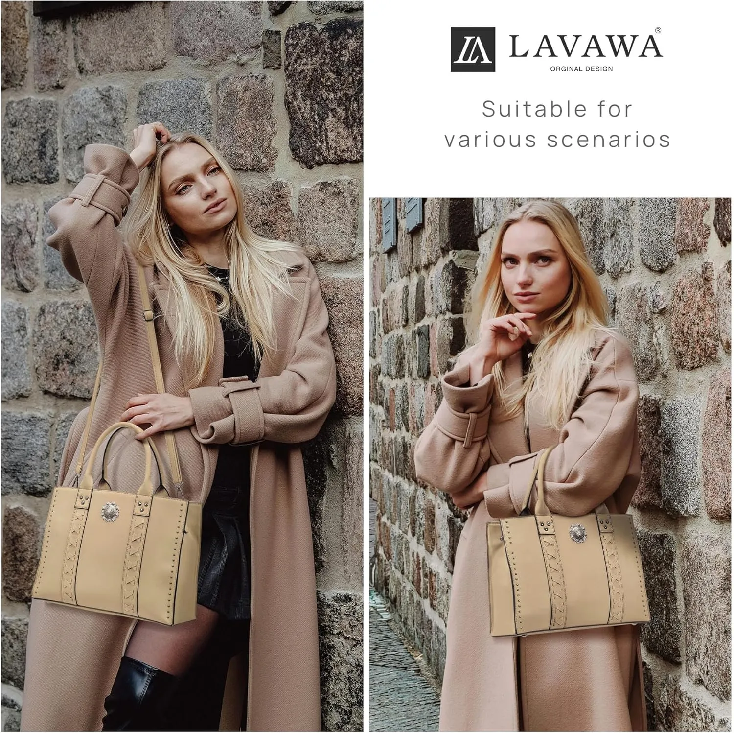 Tote Bag for Women Large Western Purse Ladies Top Handle Shoulder Handbags Vintage Embossed Concho Studs