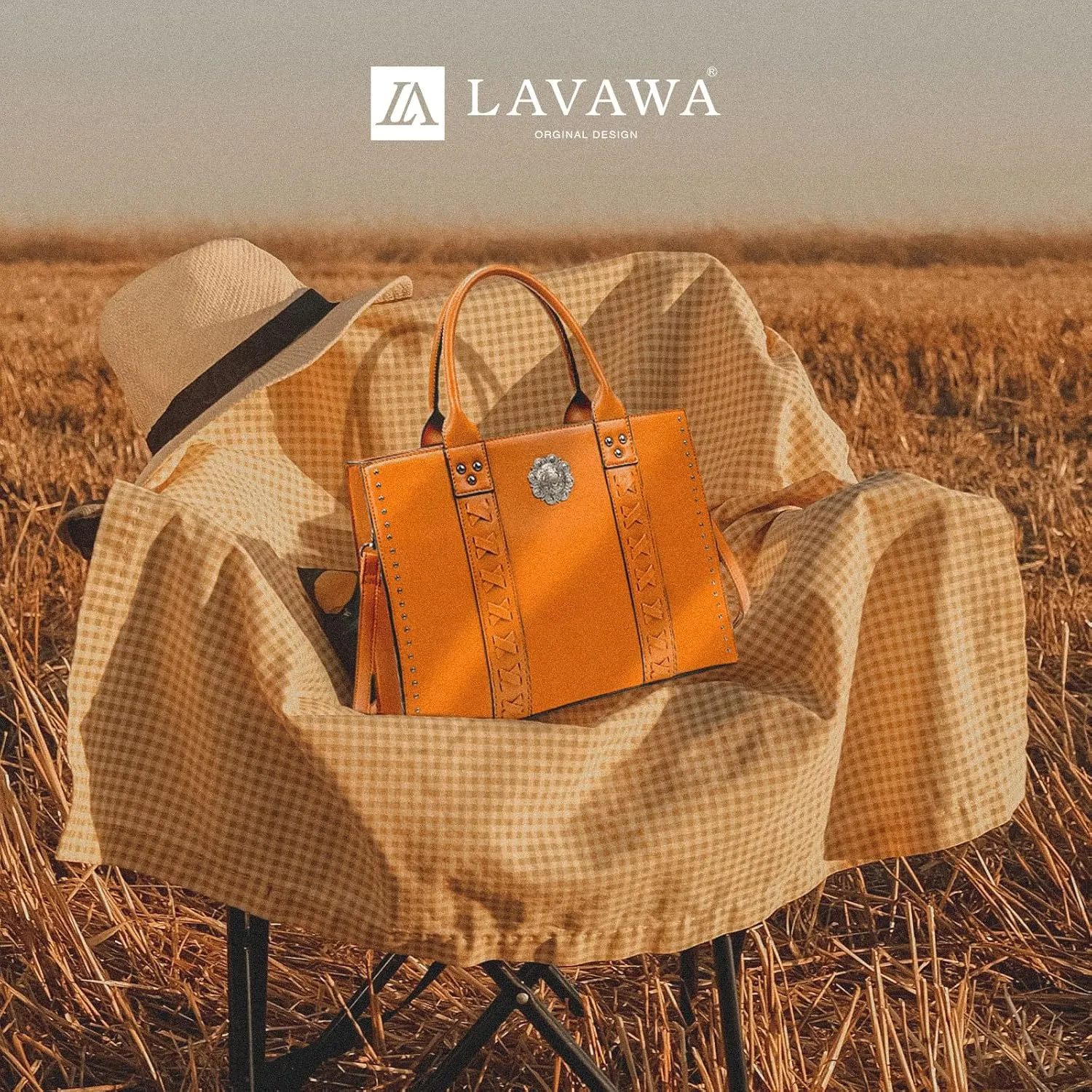 Tote Bag for Women Large Western Purse Ladies Top Handle Shoulder Handbags Vintage Embossed Concho Studs