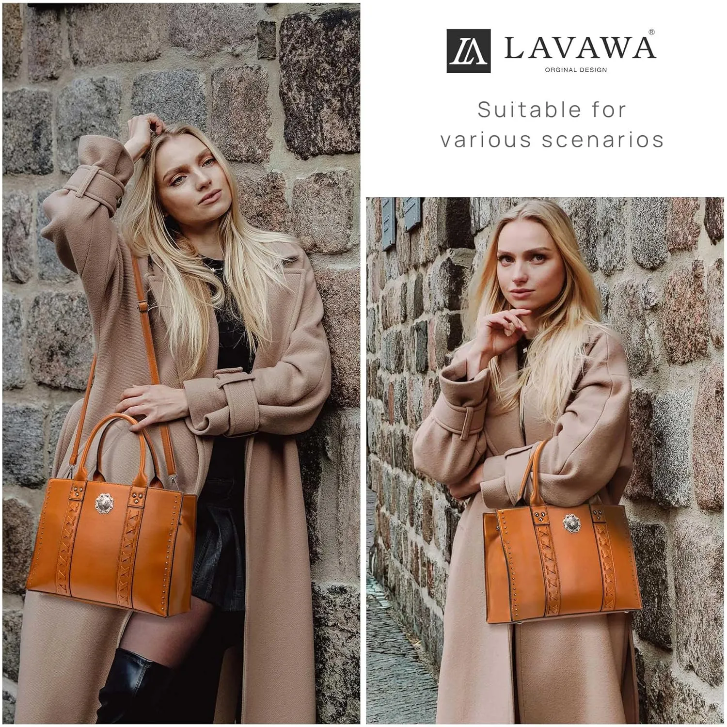 Tote Bag for Women Large Western Purse Ladies Top Handle Shoulder Handbags Vintage Embossed Concho Studs