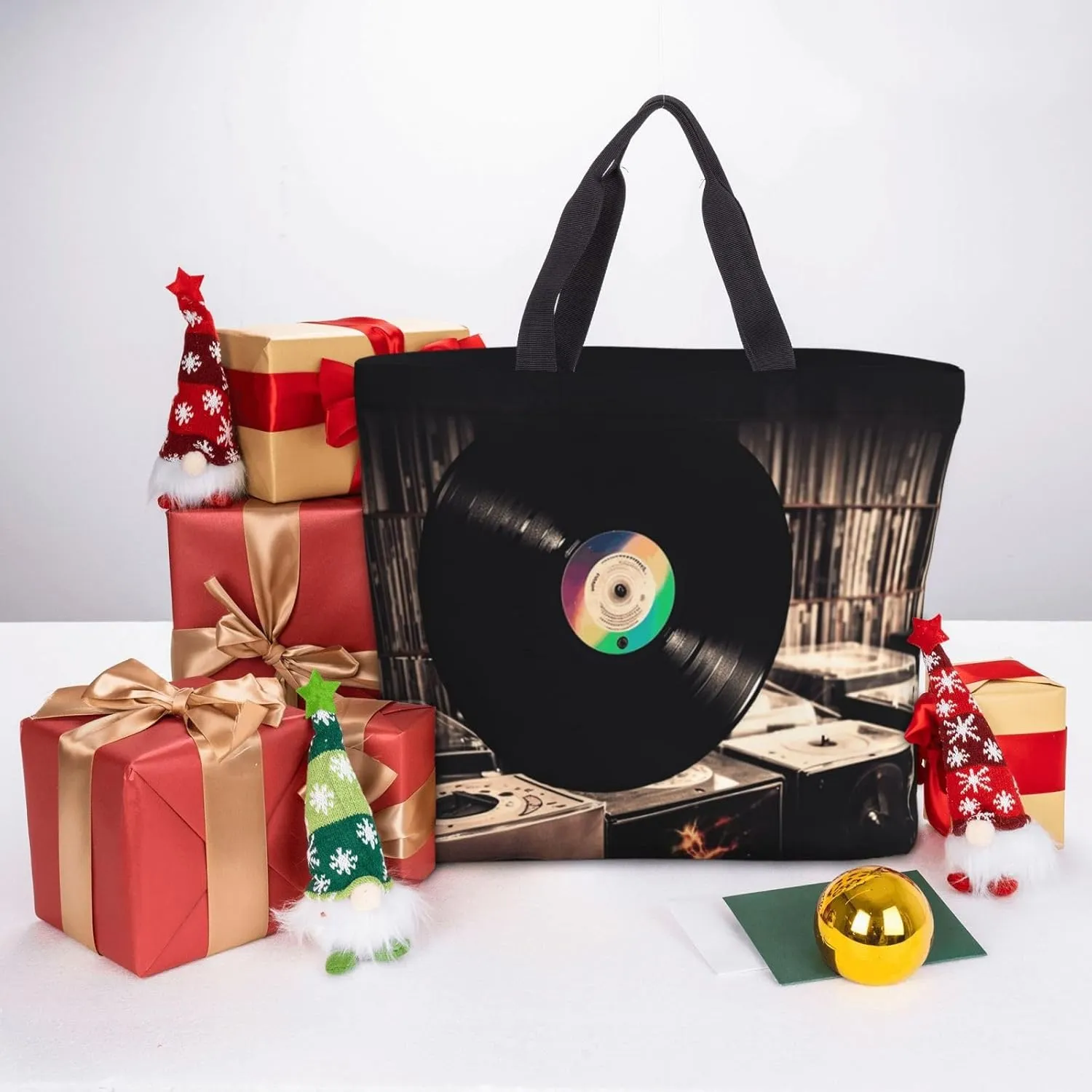 Tote Bag for Women Reusable Grocery Bags White Peacock Tote Bag with Inner Pocket Travel Tote for Shopping