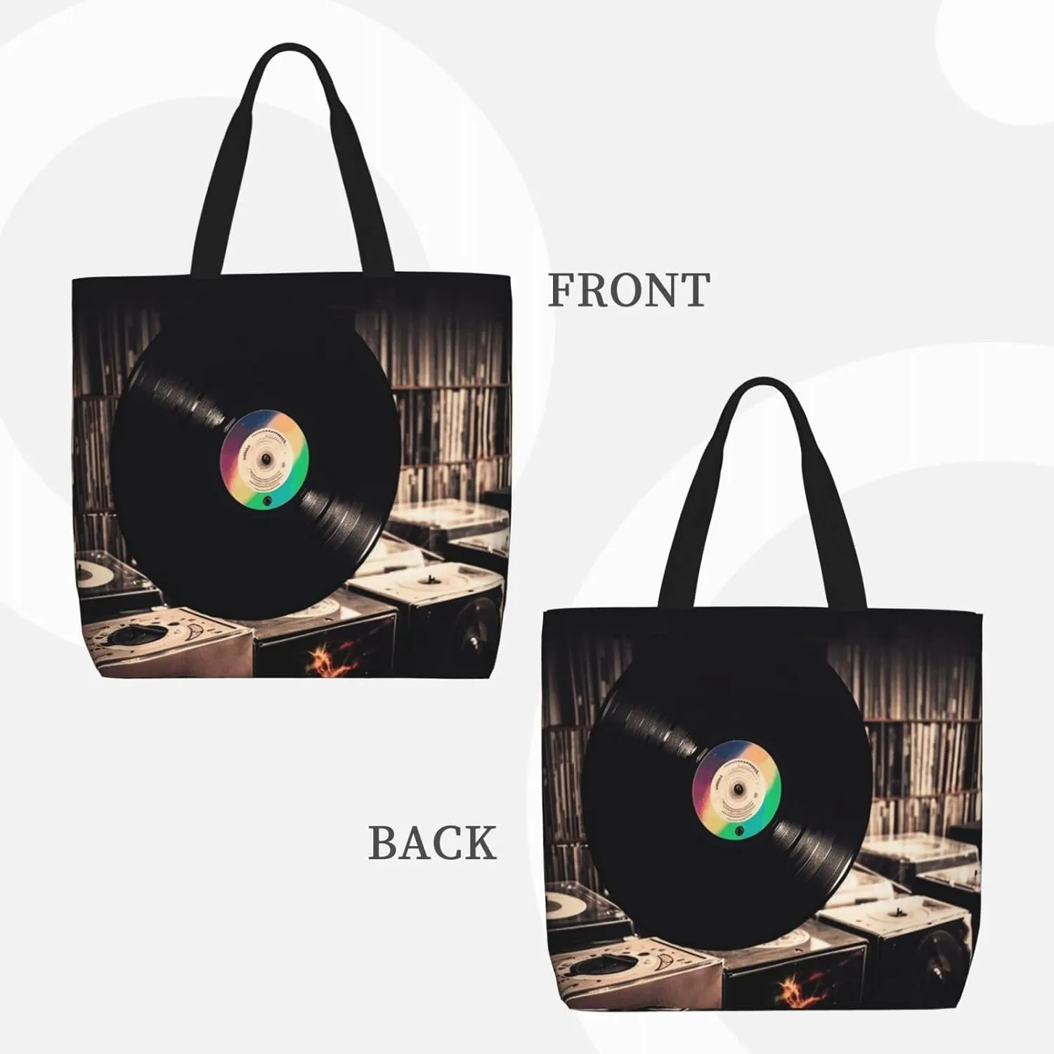 Tote Bag for Women Reusable Grocery Bags White Peacock Tote Bag with Inner Pocket Travel Tote for Shopping
