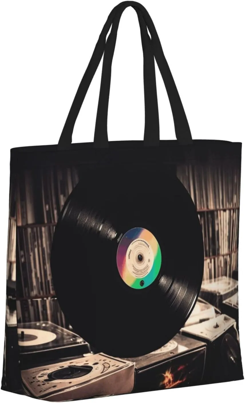 Tote Bag for Women Reusable Grocery Bags White Peacock Tote Bag with Inner Pocket Travel Tote for Shopping
