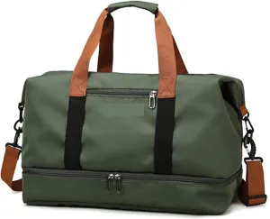Tote Bag Weekender Bag Nylon Travel Bag Men's Duffel Bag Waterproof Carry-On Luggage Travel Tote Bag (Greem)